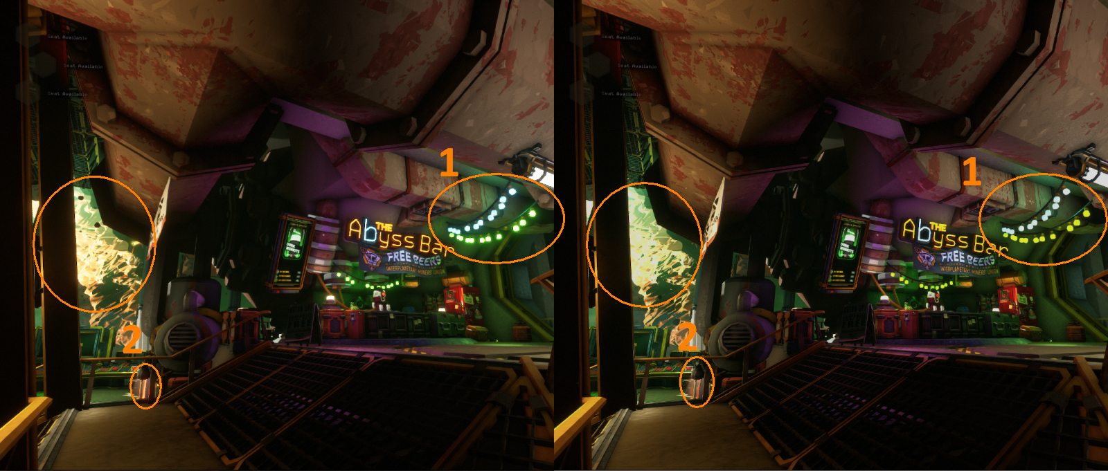 screenshots dlss on amd side by side corridor